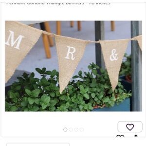 Mr & Mrs burlap banner